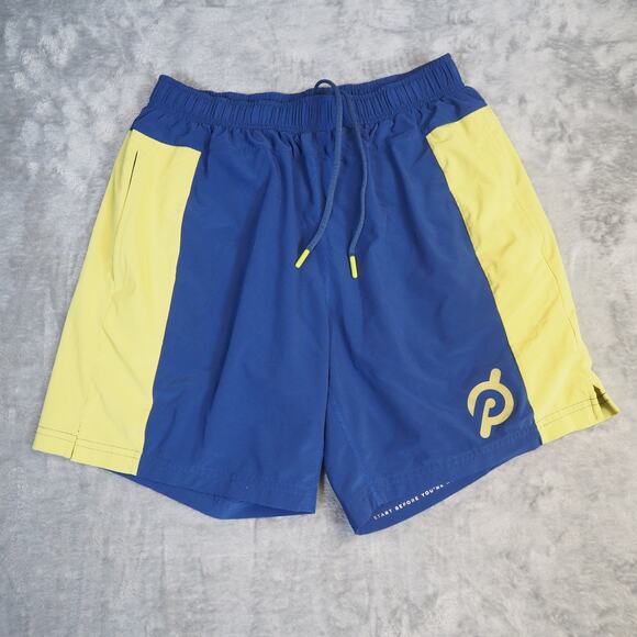 Peloton x Fourlaps Athletic Shorts Men's Size M Blue Training Workout RE-UP - Picture 9 of 10